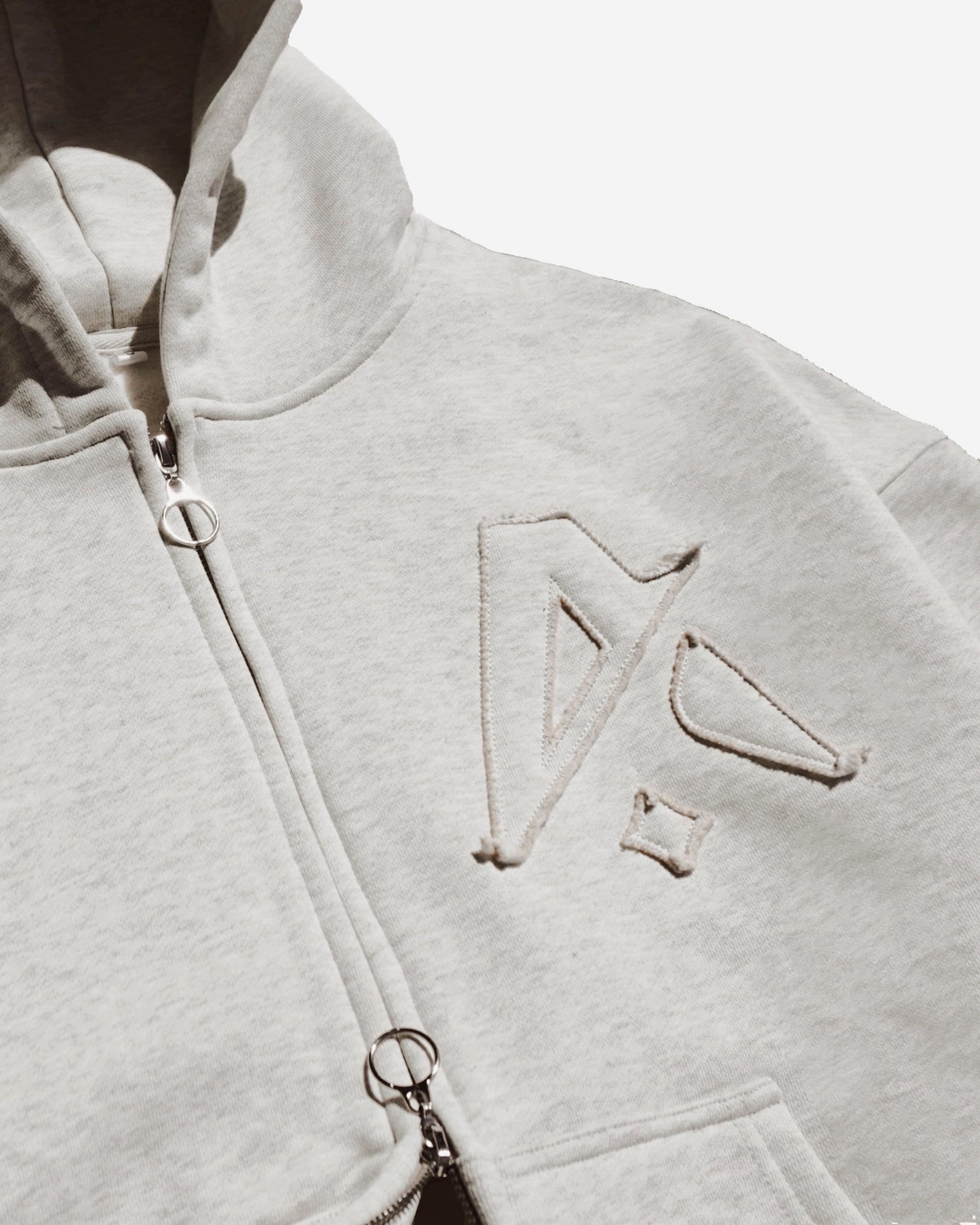 Ascension Signature Zip Hoodie — Marle Grey