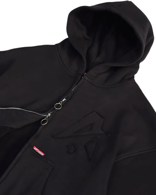 Ascension Signature Zip Hoodie — Black