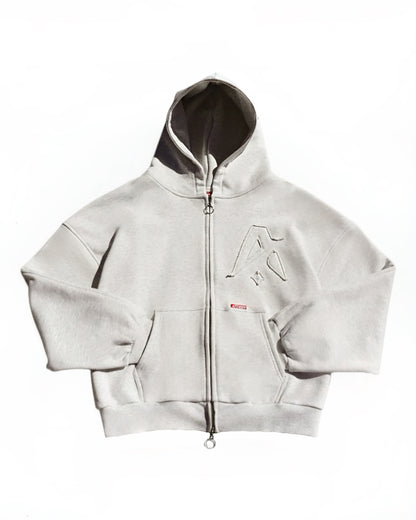 Ascension Signature Zip Hoodie — Marle Grey