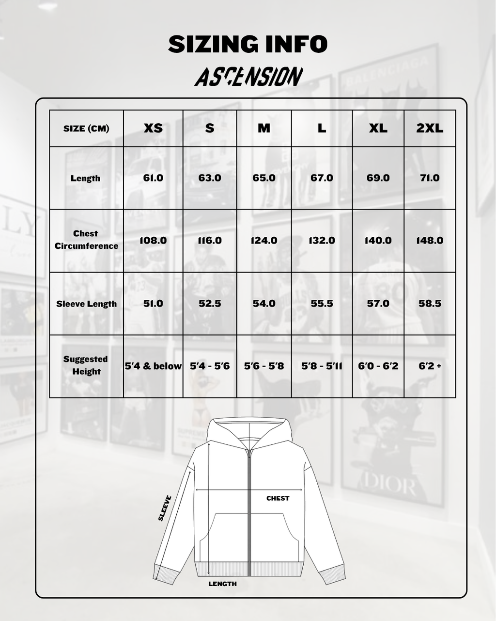 Ascension Signature Zip Hoodie — Black